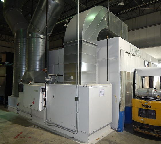 24'6 W x 24'8 L x 10'6 High SPRAY-TECH Down Draft Prep / Spray / Bake Booth