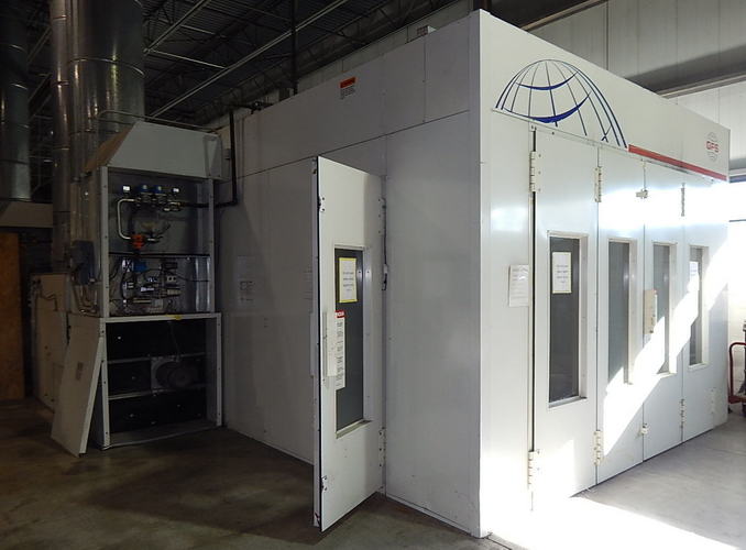 14'5 W x 63'5 L x 11' High GFS Spray Paint / Bake Booth