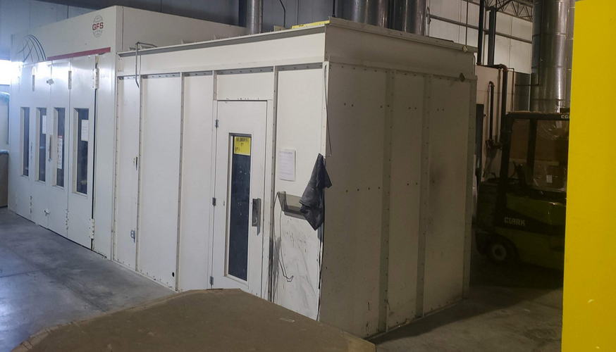14'5 W x 63'5 L x 11' High GFS Spray Paint / Bake Booth