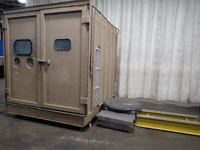 Blast Cabinet, EMPIRE, 95 x 95 x 95 High Inside, 43 Dia Table