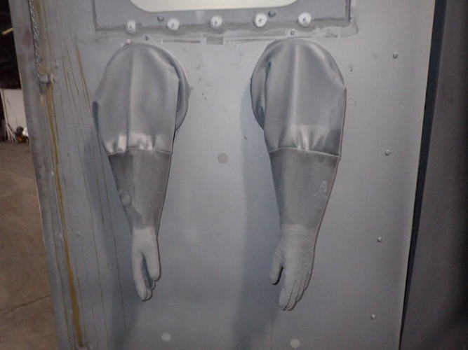 Blast Cabinet, EMPIRE, 95 x 95 x 95 High Inside, 43 Dia Table