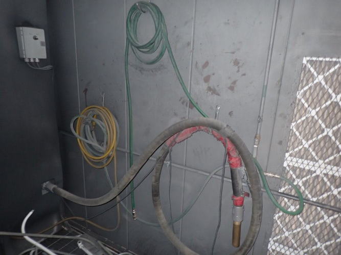 Blast Cabinet, EMPIRE, 95 x 95 x 95 High Inside, 43 Dia Table