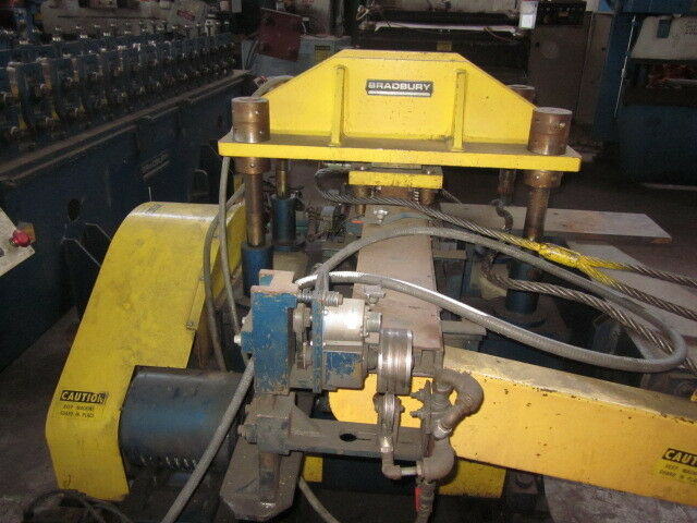 16-Stand BRADBURY Rafted Roll Form Line, 1.5 Spdl, 18 RS, 4 to 5.5 Vert