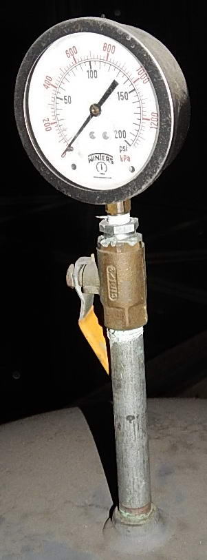 Air Receiving Tank, BRUNNER, 200 Gallon, Parker Automatic Drain & Pressure Gauge