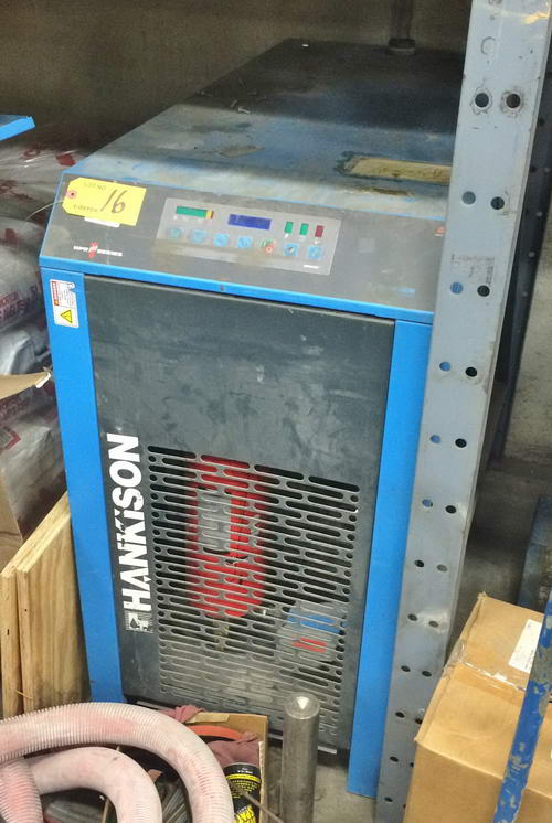 250 SCFM @ 100 PSIG @ 100 Deg HANKISON Refrigerated Air Dryer, R-134a