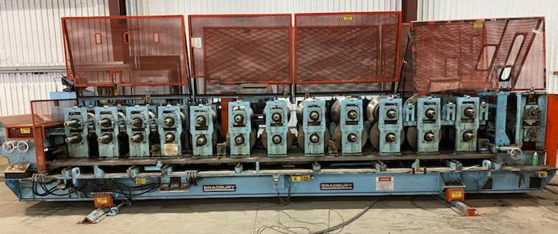 24-Stand BRADBURY Cee & Zee Purlin Roll Former, .060 to .135 x 23 Capacity