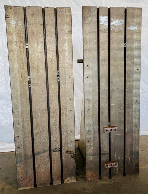 48 D x 32 W x 96 H Angle Plate, (4) T-Slots