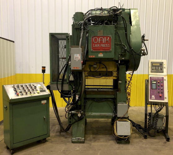 60 Ton OAK High Speed Lam Press, 2 Str, 9 -12 SH, 30 x 20 Bed/Ram Die Area