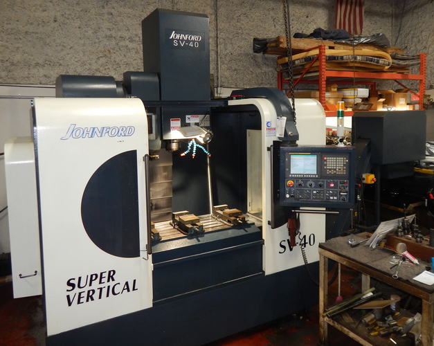 41 X, 20 Y, 24 Z JOHNFORD Vertical Machining Center, 1039 Run Time Hours