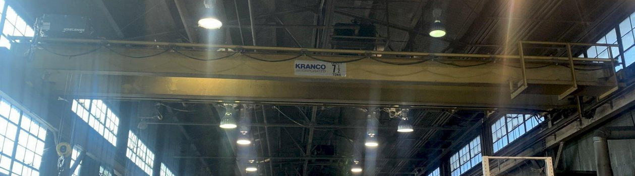 7.5 Ton KRANCO / KONE Bridge Crane, Dbl Girder, 48' Span, 29'6 Lift, 2014