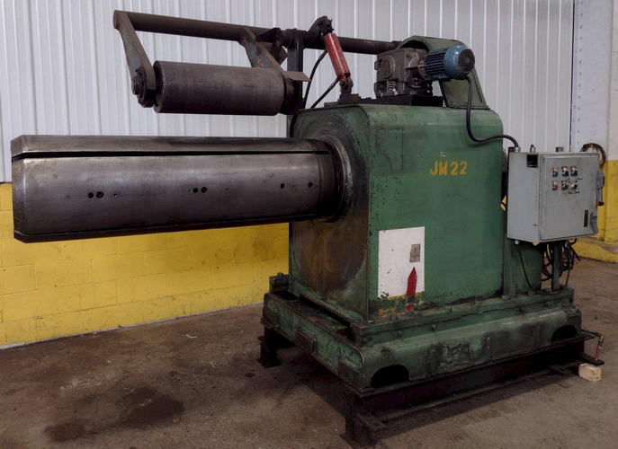 30,000 Lb FORTE Motorized Uncoiler, 20 ID, 60 Width, Pneumatic Hold Down Arm