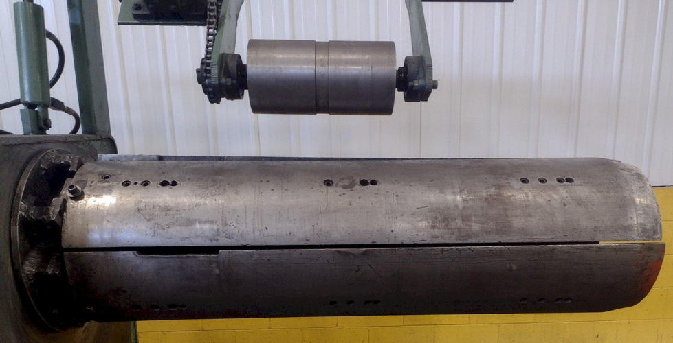 30,000 Lb FORTE Uncoiler, 19 to 25 ID, 60 Width, Motorized Hold Down Arm