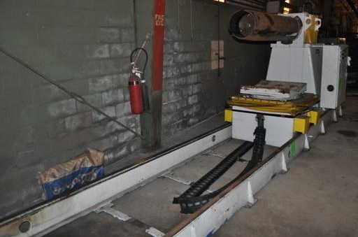 25,000 Lb PERFECTO Uncoiler, 15.5 to 16.5 ID, 72 OD, 62 Width, Coil Car