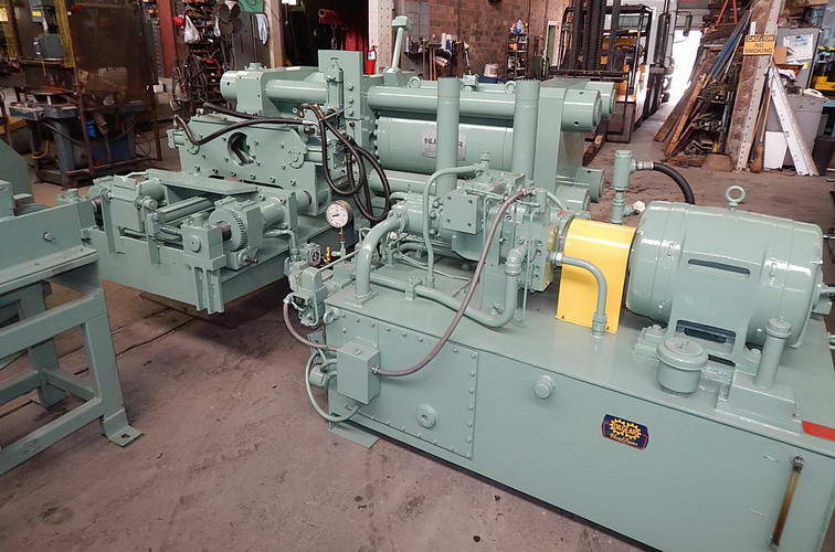 5-1/4 BEMCOR Little Slugger Hyd Shear, 800 Ton, Automatic Bar Loader & Feeder