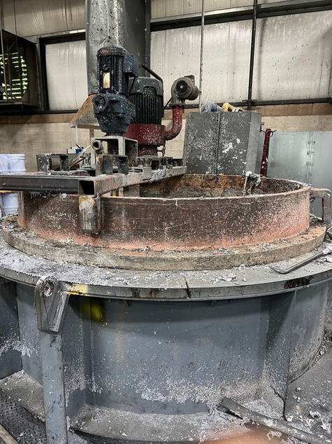 Lead Ingot Casting Machine, 7 Tons/Hr, 60 Lb Ingots, Natural Gas Melting Furnace