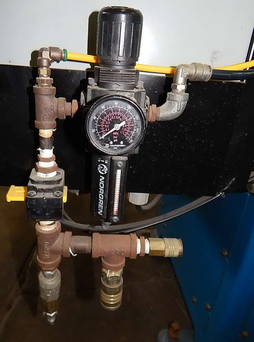 6 W x .062 CWP Pneu Pinch Feed Roll Stand, Right-to-Left, 39-1/2 Passline