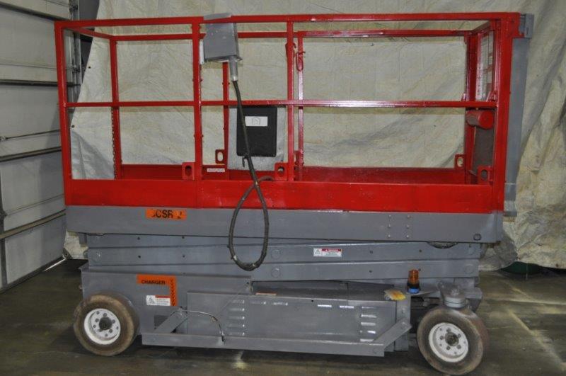 MAYVILLE 2034HT Scissor Lift, 26' Max Ht, 750 Lb Capacity, 24 Volt