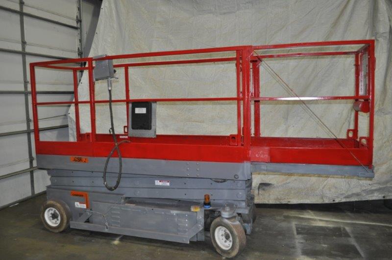 MAYVILLE 2034HT Scissor Lift, 26' Max Ht, 750 Lb Capacity, 24 Volt