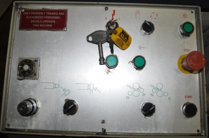 30 x 15 Ga IMCAR 4-Roll Plate Roller, 30 FPM, Air Drop End, 1.5kW