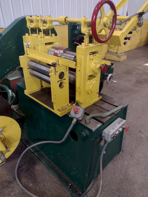 12 x 4 x 5,000 Lb TORRINGTON Pull-Through Slitting Line, Right-to-Left