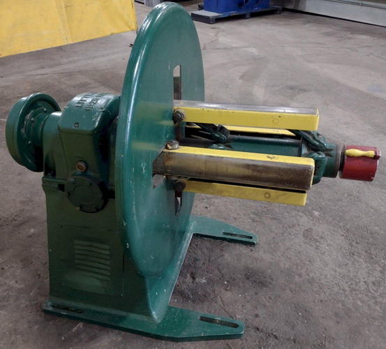 2,500 Lb LITTELL Uncoiler, 15 ID, 18 Width, Electric Brake