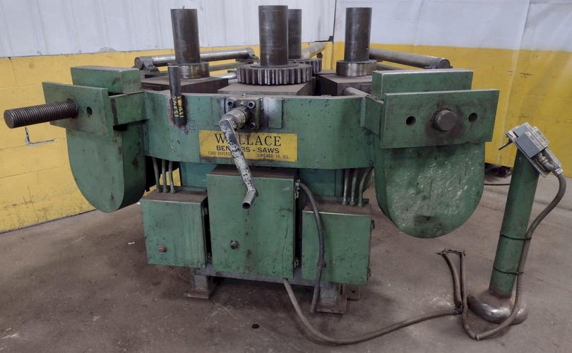 WALLACE 4-Roll Pipe Bender, 8 Rd Pipe, 15 Max Roll Dia, (2) Pinch Rolls, 20 HP