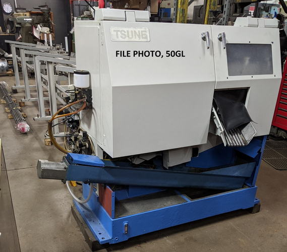 16-1/2 TSUNE CNC Cold Saw, 4.33 Steel Cap, 5.12 Rd Tube, 4.33 Sq Tube, 15 HP