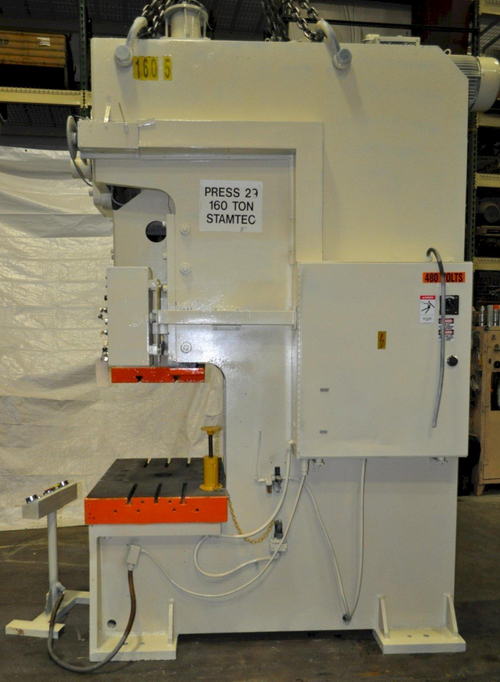 160 Ton STAMTEC G1-160 Gap Frame Press, 7.88 Str, 17.72 SH, Hyd Overload