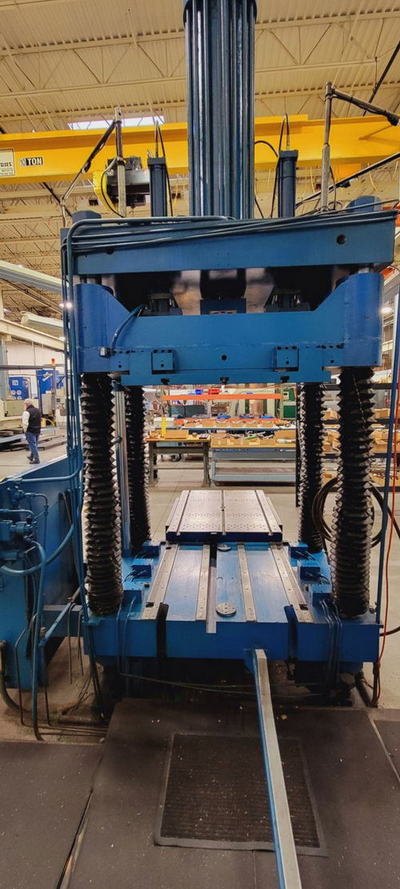 100 Ton CUSTOM Die Spotting Press, 3000 PSI, 34 x 50 Platens, 42-1/2 Dylt