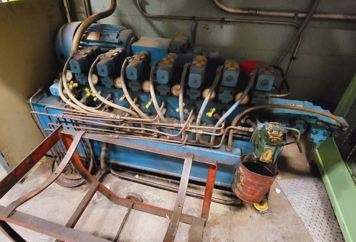 100 Ton CUSTOM Die Spotting Press, 3000 PSI, 34 x 50 Platens, 42-1/2 Dylt