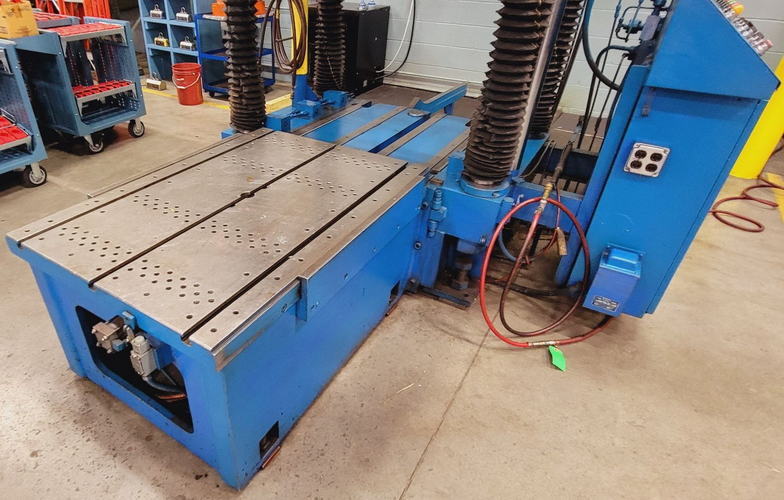 100 Ton CUSTOM Die Spotting Press, 3000 PSI, 34 x 50 Platens, 42-1/2 Dylt