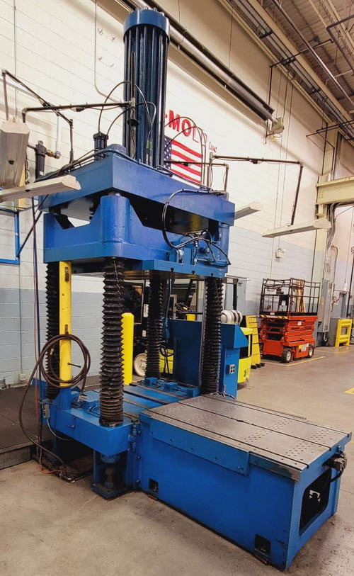 100 Ton CUSTOM Die Spotting Press, 3000 PSI, 34 x 50 Platens, 42-1/2 Dylt