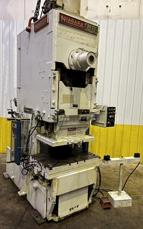 110 Ton NIAGARA Gap Frame Press, 5 Str, 19.25 SH, 5 Adj, 42 x 27 Bed, 10 HP