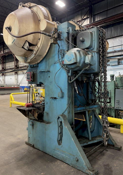 110 Ton BLISS OBI Press, 8 Str, 18 SH, 4 Adj, 42 x 27 Bed, 40 SPM, 10 HP