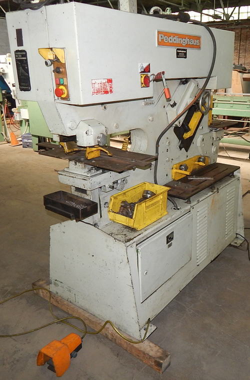 5 x 5 x 1/2 PEDDINGHAUS Ironworker, 88 Ton, 1-1/16 x 3/4 Punch, 10 HP