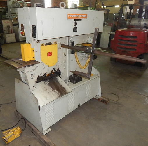 5 x 5 x 1/2 PEDDINGHAUS Ironworker, 88 Ton, 1-1/16 x 3/4 Punch, 10 HP