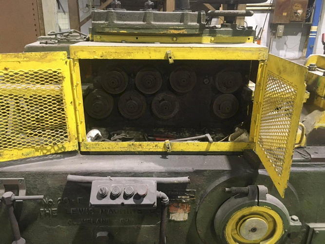 5/8 LEWIS 20F Shape Straightener & Cut-Off, 100 and 125 FPM, 16' Cut-Off, 30 HP