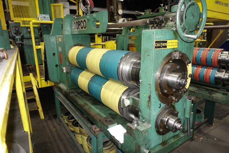 54 x 7.5 x 30,000 Lb LOOPCO Slitting Line