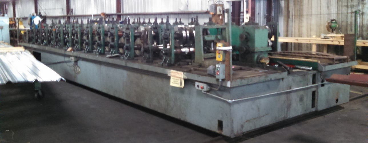 13-Stand ASC/PROMA Roll Forming Line, Tooled for C & Z Purlins, 3 Spdl Dia