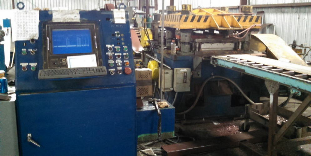 13-Stand ASC/PROMA Roll Forming Line, Tooled for C & Z Purlins, 3 Spdl Dia