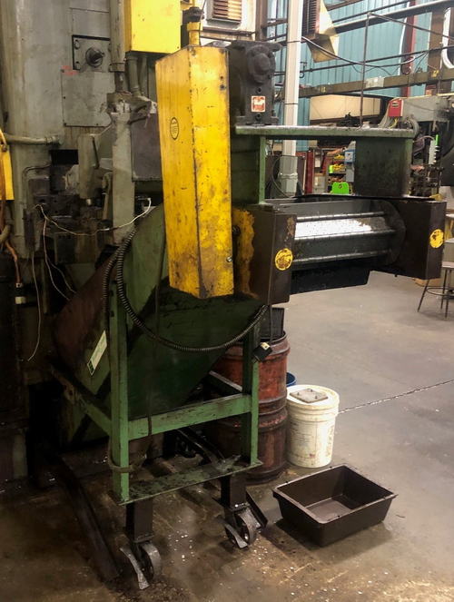 18 x 12' WARDCRAFT Scrap Conveyor, 5' Base Leg, 48 Rise, 16 Discharge