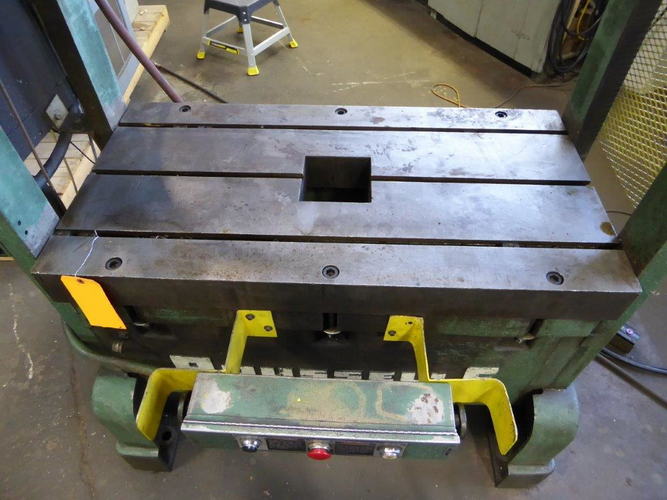 60 Ton ROUSSELLE SSDC Press, 4 Str, 26 SH, 3 Adj, 22 x 44 Bed, 50 SPM, 5 HP