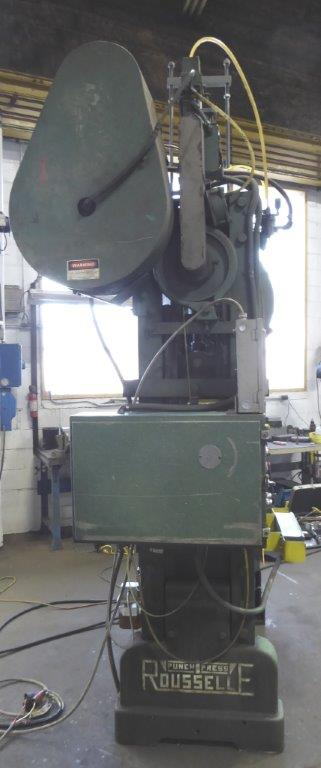60 Ton ROUSSELLE SSDC Press, 4 Str, 26 SH, 3 Adj, 22 x 44 Bed, 50 SPM, 5 HP