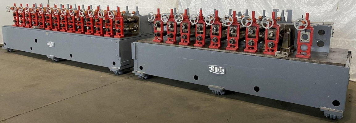 22/24-Stand TISHKEN Roll Former, 3-1/2 Spdl, 21 RS, 14 Horiz, 75 HP