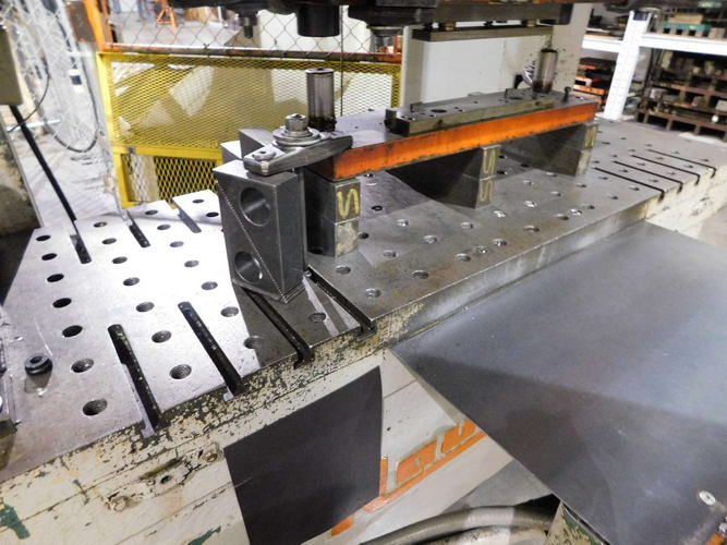 60 Ton ROUSSELLE OBI Press, 4 Str, 13-1/2 SH, 3 Adj, 18 x 60 Bed, 50 SPM