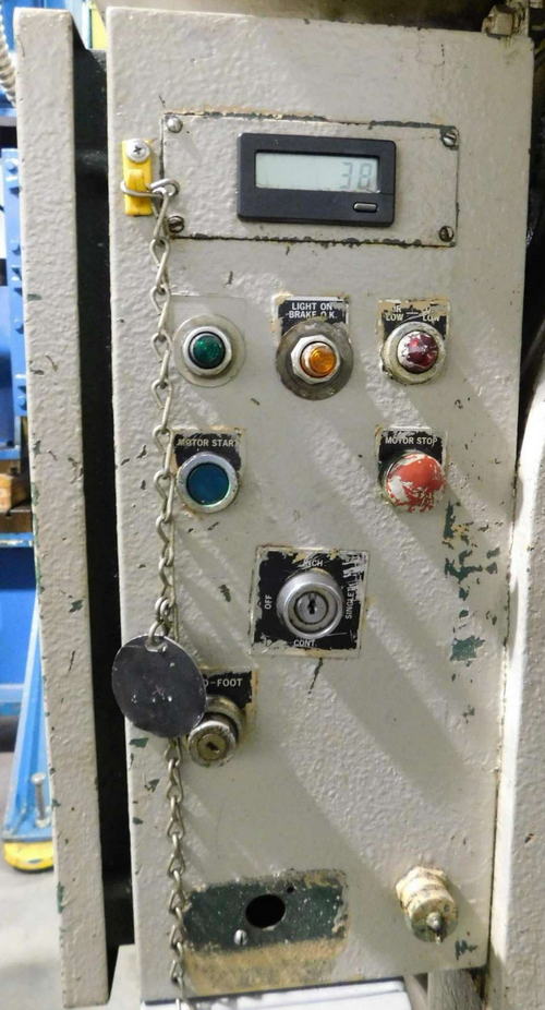 60 Ton ROUSSELLE OBI Press, 4 Str, 13-1/2 SH, 3 Adj, 18 x 60 Bed, 50 SPM