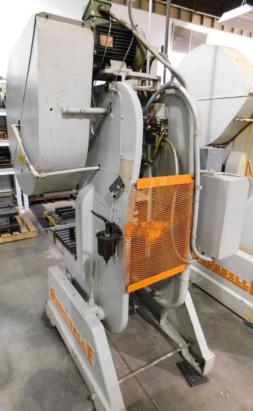 40 Ton ROUSSELLE OBI Press, 3 Str, 12 SH, 3-1/2 Adj, 16 x 26 Bed, 105 SPM