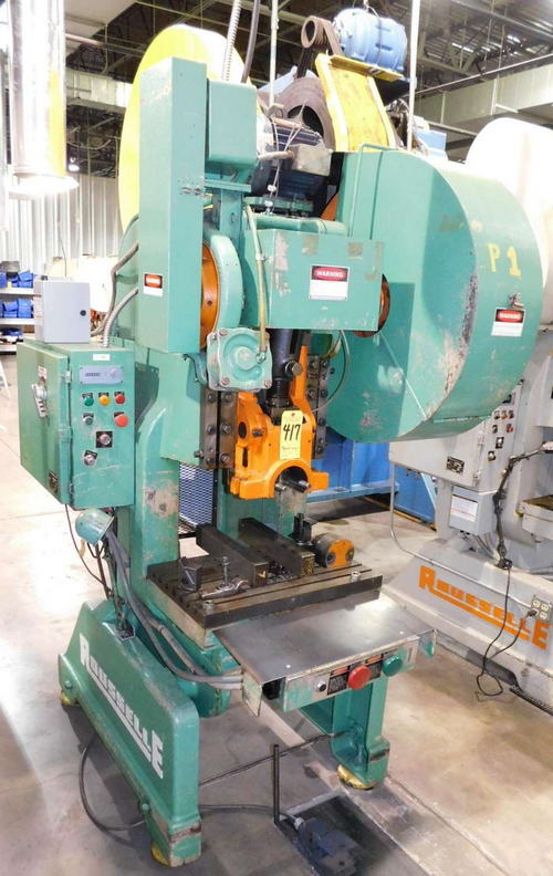 40 Ton ROUSSELLE OBI Press, 3 Str, 12 SH, 3-1/2 Adj, 16 x 26 Bed, 105 SPM