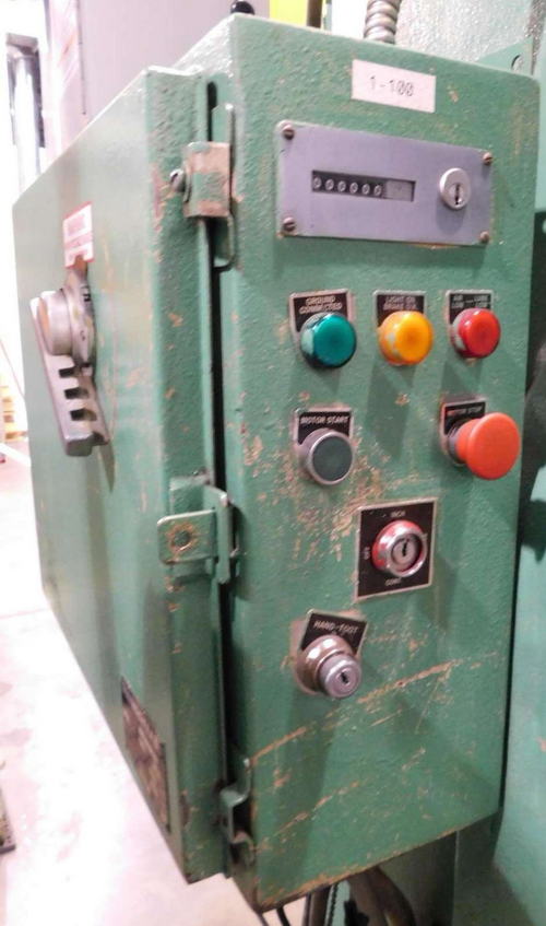 40 Ton ROUSSELLE OBI Press, 3 Str, 12 SH, 3-1/2 Adj, 16 x 26 Bed, 105 SPM