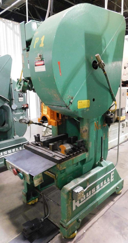 40 Ton ROUSSELLE OBI Press, 3 Str, 12 SH, 3-1/2 Adj, 16 x 26 Bed, 105 SPM